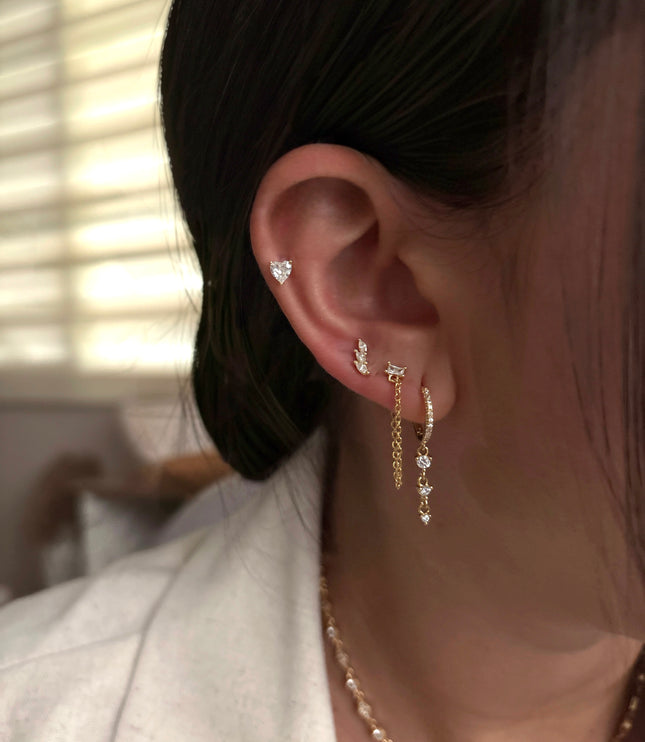 Crystal Heart Piercing