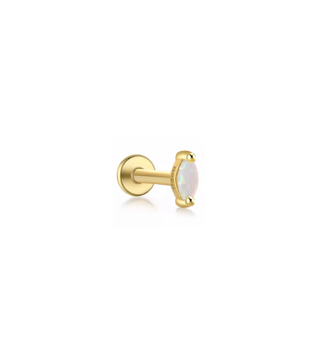 Kim piercing - flat opal