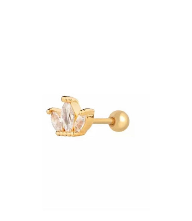 Sábela piercing Gold - Clear