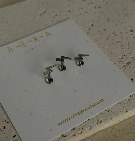 Piercing Rayo Titanio - Silver