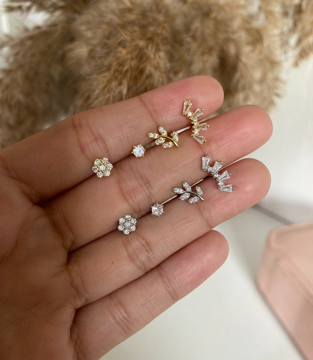 Dot piercing 4 mm Silver