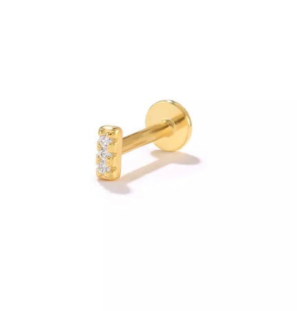 Piercing Bar - Flat Gold