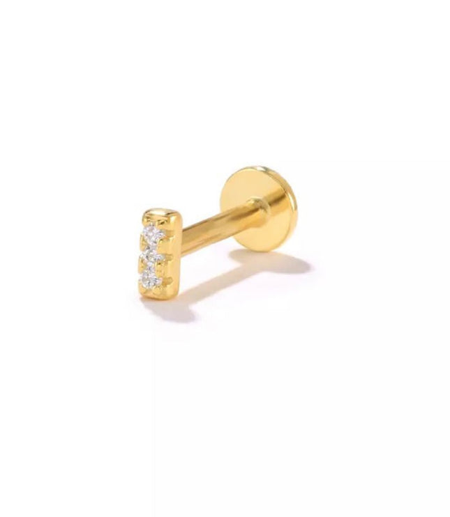 Piercing Bar - Flat Gold