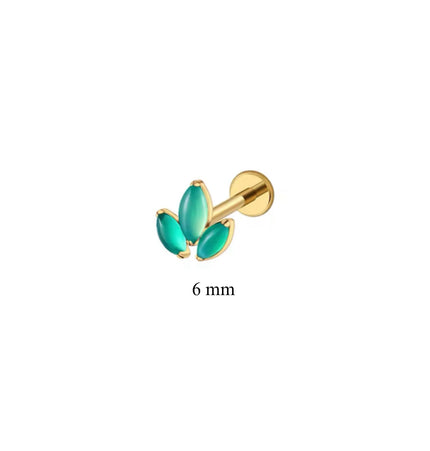 Titanio Trenni Piercing - Gold 6 mm