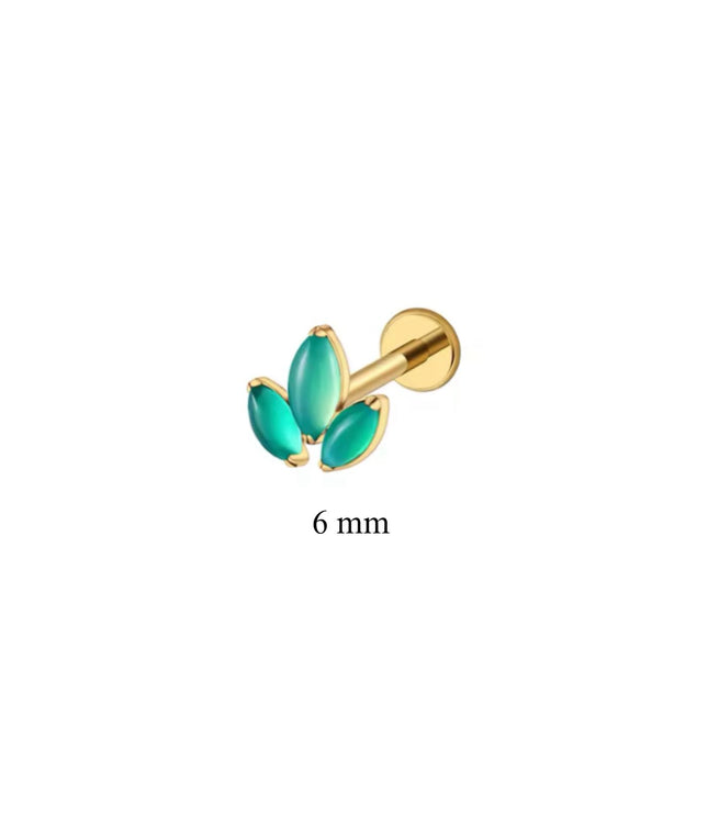 Titanio Trenni Piercing - Gold 6 mm