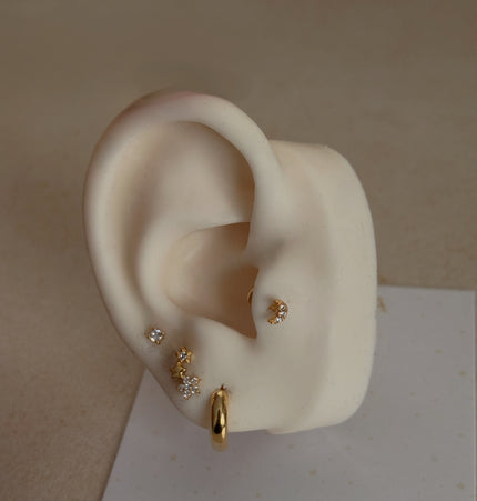 Moon Flat piercing Gold