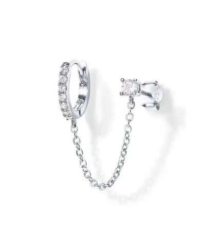 Doble pendiente Irma Silver