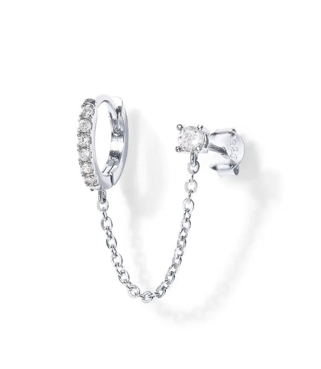 Doble pendiente Irma Silver