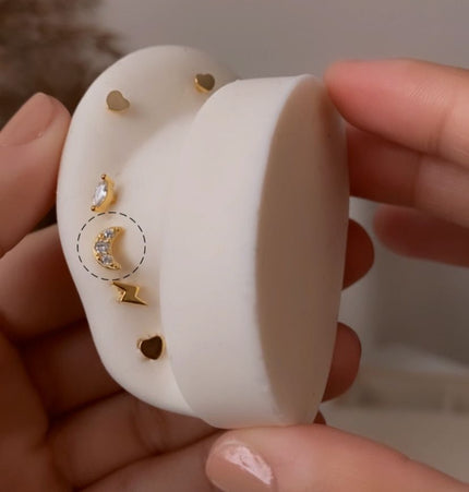 Reversible StarMoon Piercing - Gold