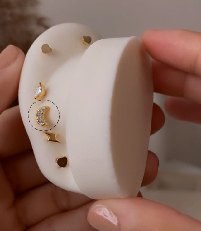 Reversible StarMoon Piercing - Gold