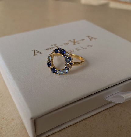 Anillo Índigo Gold