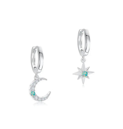 Stellar Opal hoops