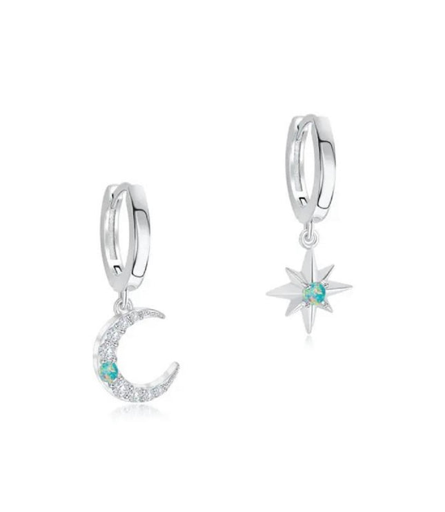 Stellar Opal hoops