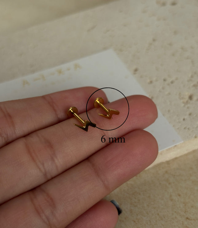 Piercing Rayo Titanio - Gold