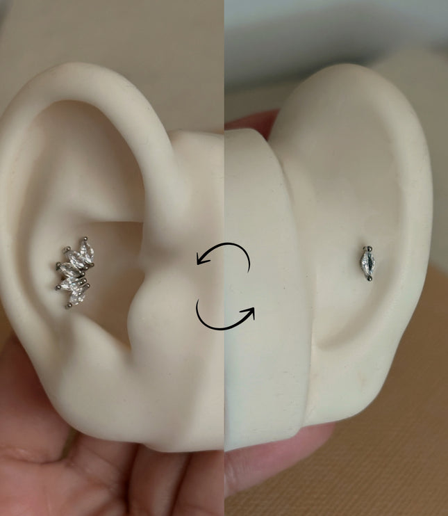 Reversible Crown Piercing Silver