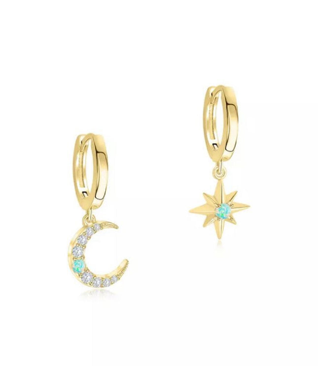 Stellar Opal hoops