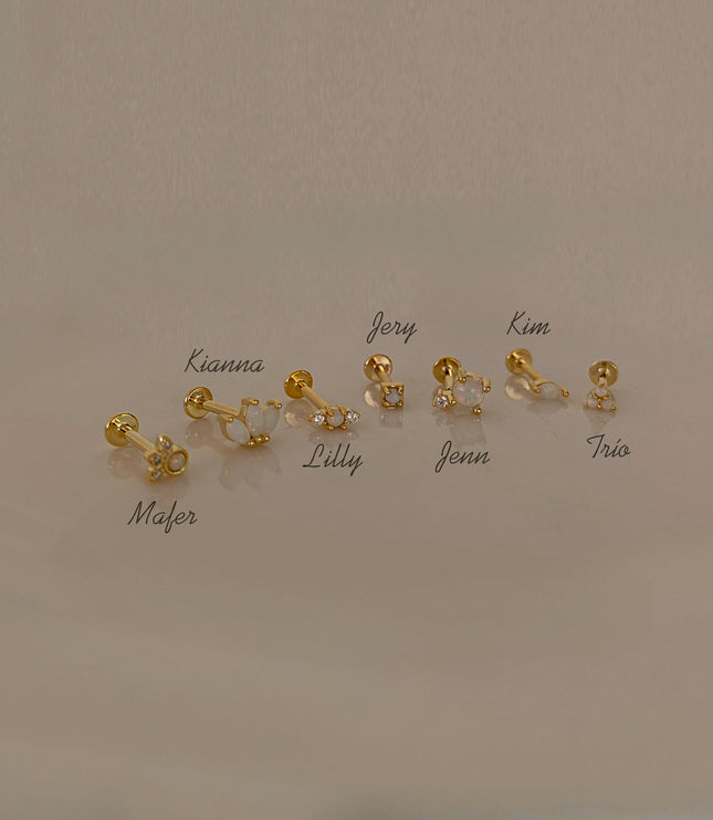 Jery piercing - flat opal
