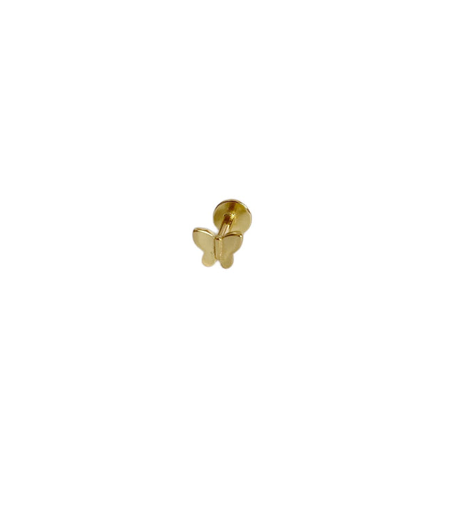 Mariposa flat piercing - Gold