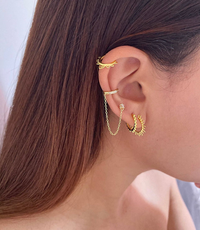 Pendiente & EarCuff Jane Gold