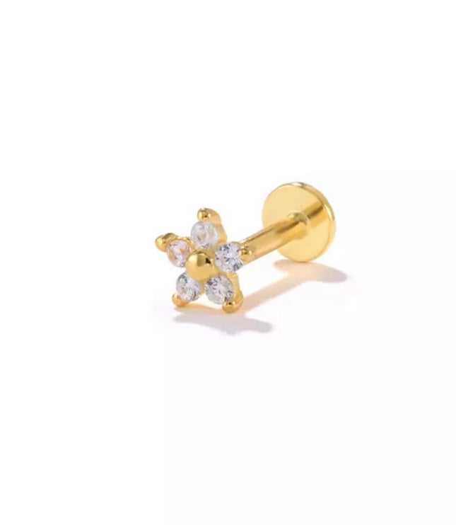 Piercing flower - Flat Gold
