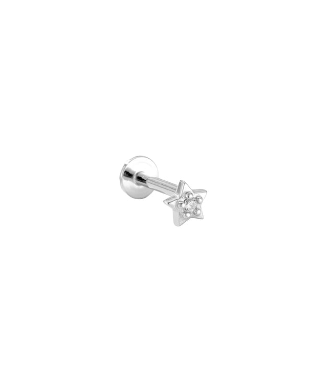 Star Flat Piercing - Silver