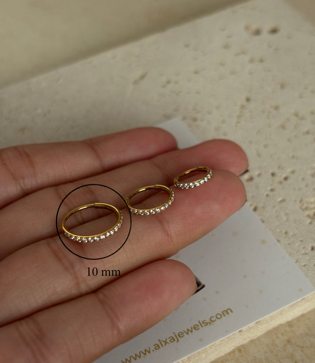 Shiny Hoop Titanio - Gold