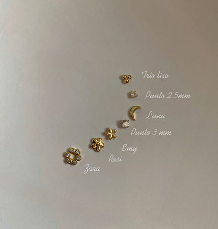 Mini luna Piercing Gold