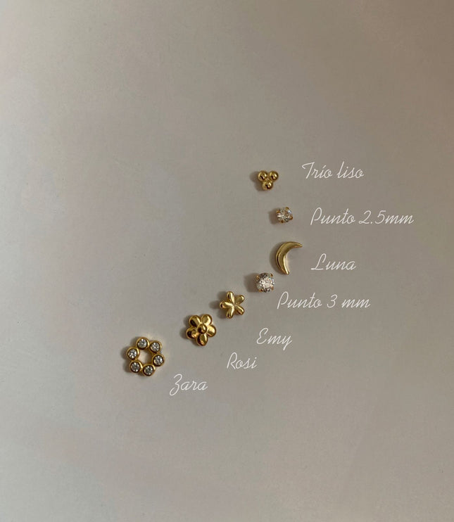 Mini luna Piercing Gold