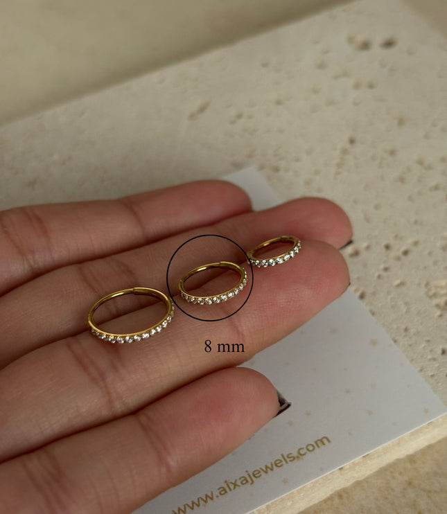 Shiny Hoop Titanio - Gold