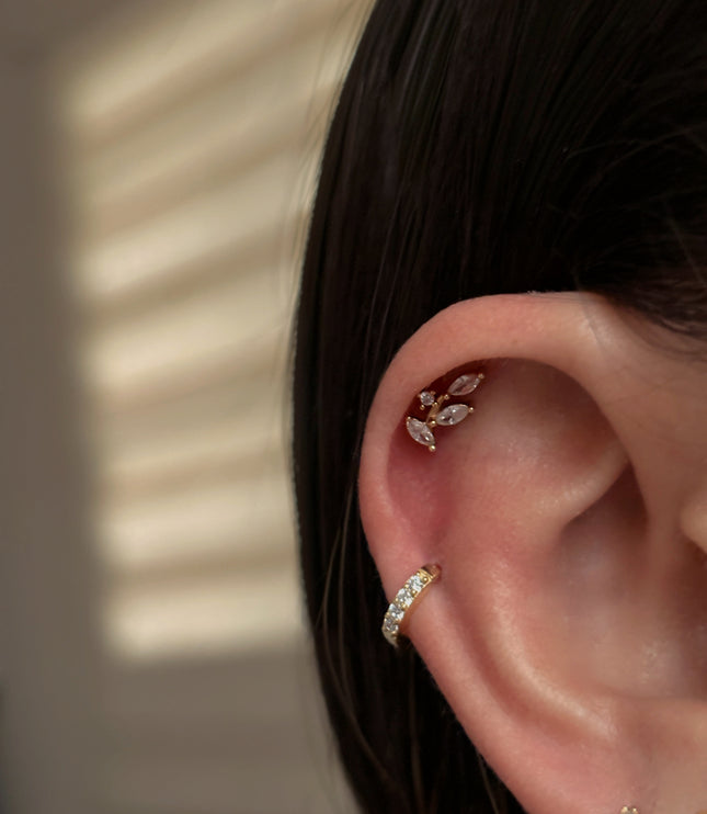 Lenna Piercing - Flat Gold