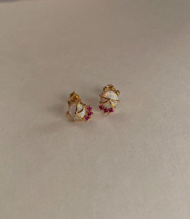 Kitty Opal Studs
