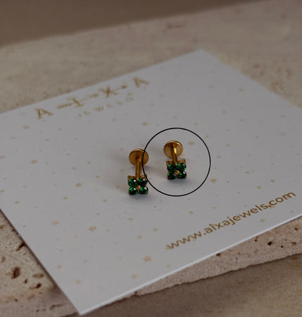 Dalia piercing - Gold Green