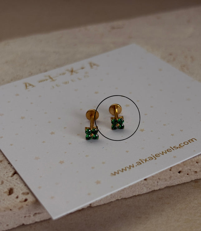 Dalia piercing - Gold Green