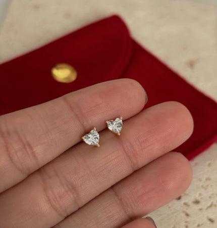 Crystal Hearts Studs