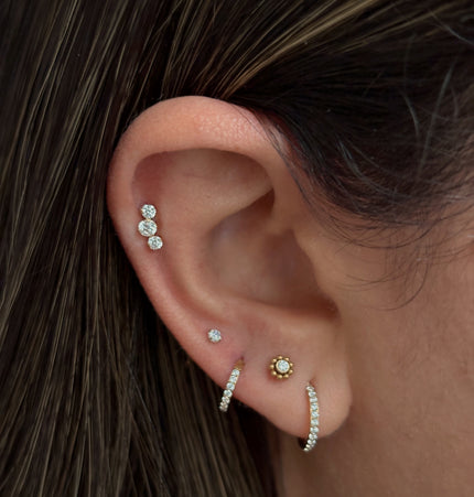 Flower Piercing Titanio - Gold