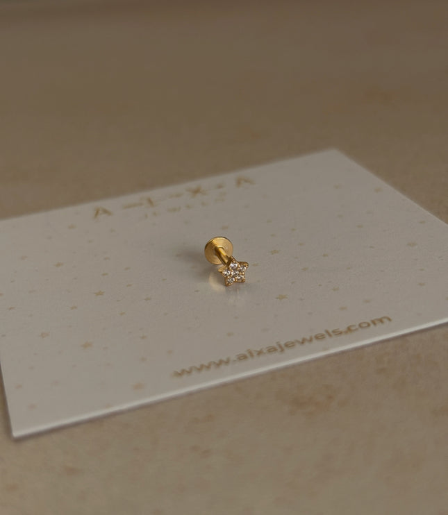 Star flat piercing Gold