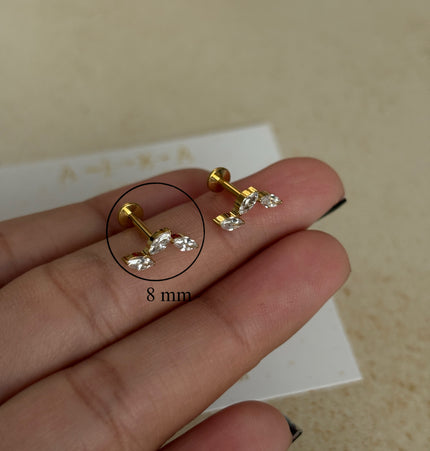 Naila Piercing titanio - Gold
