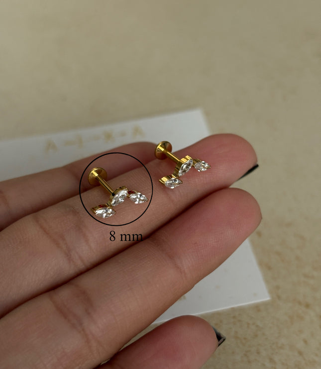 Naila Piercing titanio - Gold