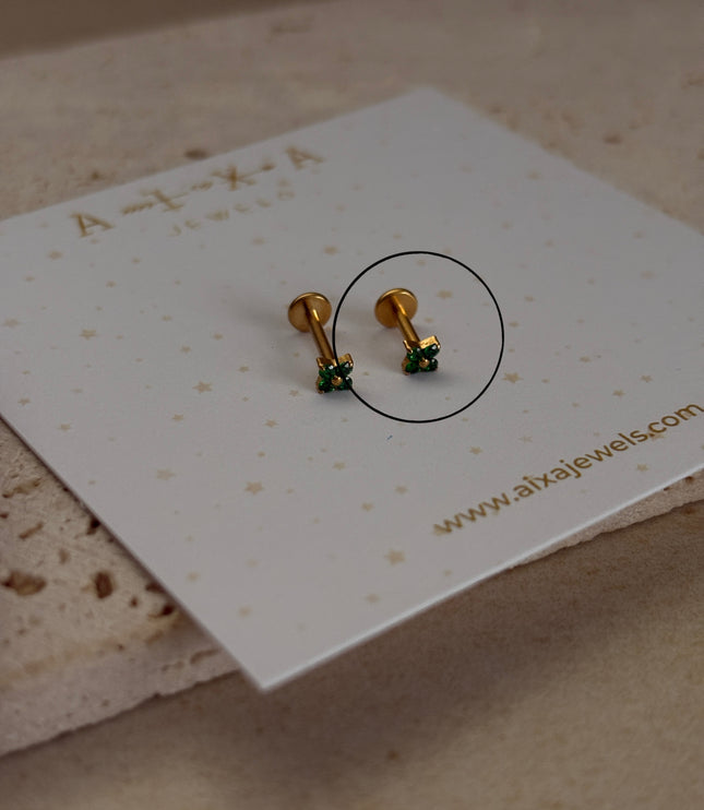 Dalia piercing - Gold Green