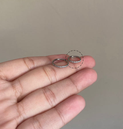 Titanio Shiny hoop piercing - Silver