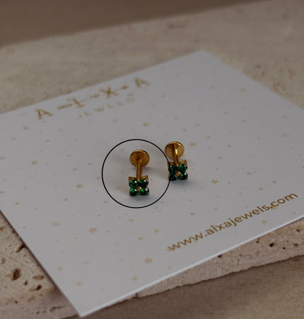 Dalia piercing - Gold Green