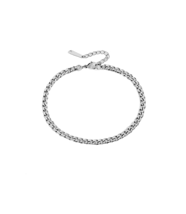 Tobillera Cubana Silver