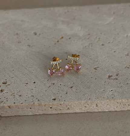 Pink Cherries Studs