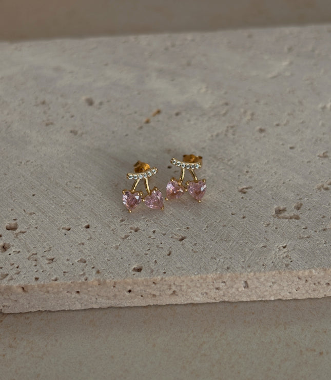 Pink Cherries Studs