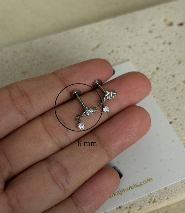 Benni Piercing Titanio - Silver