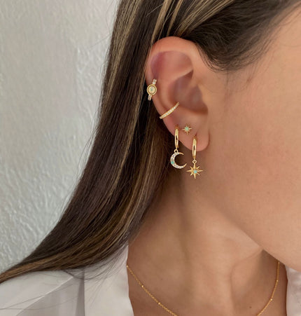Stellar Opal hoops