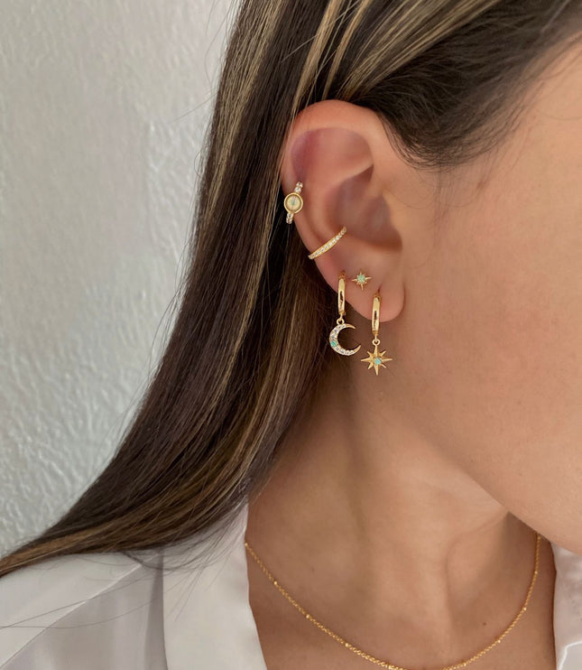 Stellar Opal hoops