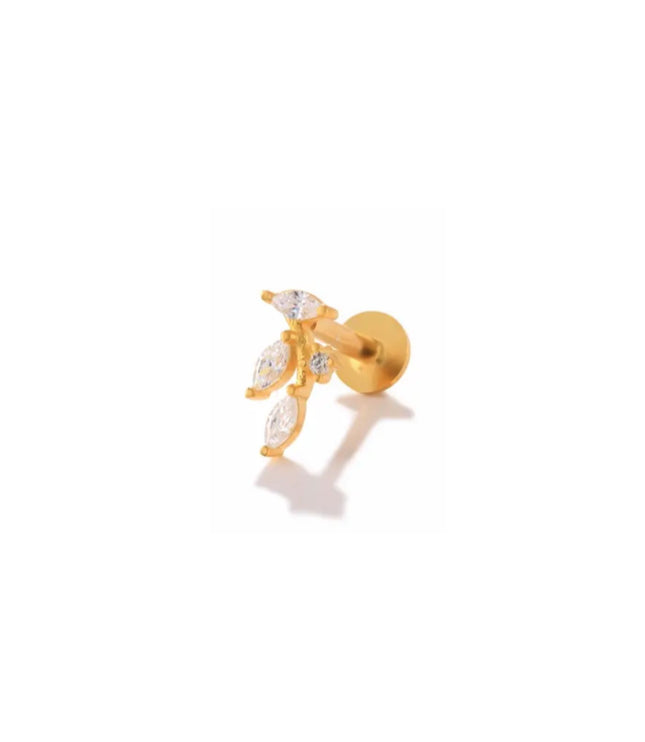 Lenna Piercing - Flat Gold