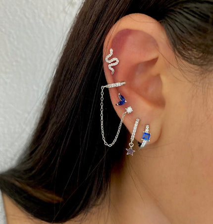 Pendientes Amina Silver