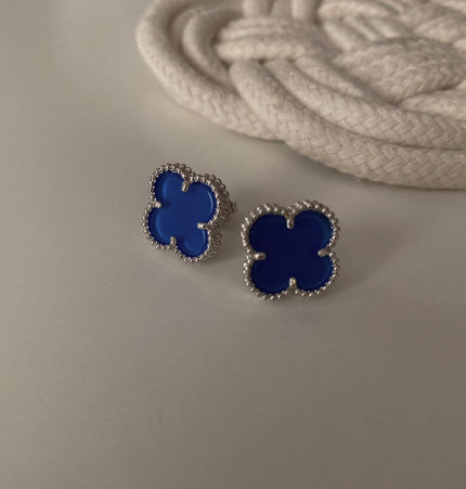 Clover Studs Silver